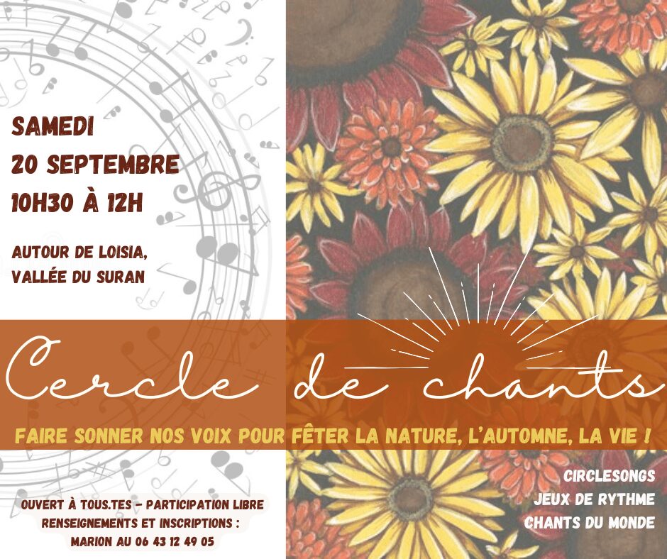 cercle chant 20 septembre 2025 chanter avec et pour la nature
